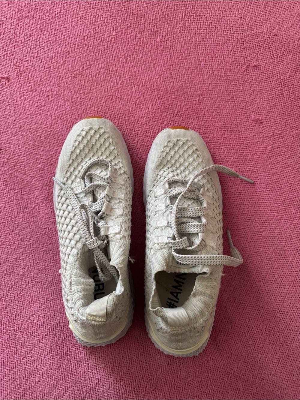 NOBULL Cream Knit Lace-Up Women's Sneakers